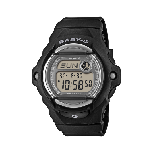 Casio BABY-G BG169KB-1 watch, front view | Black