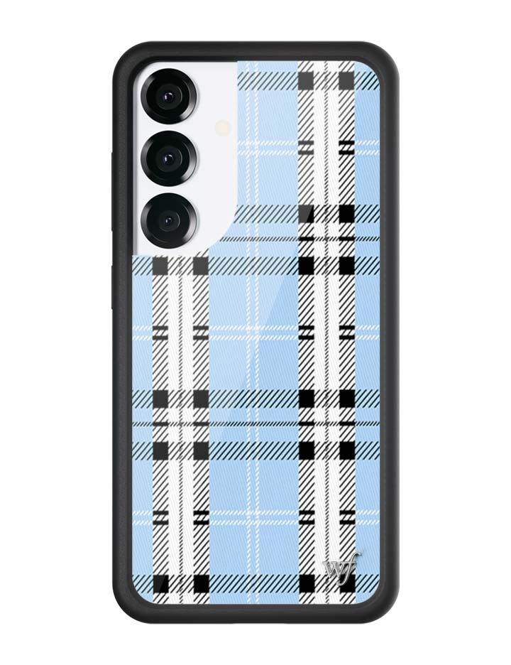 Wildflower Plaid Blue Samsung Galaxy Case