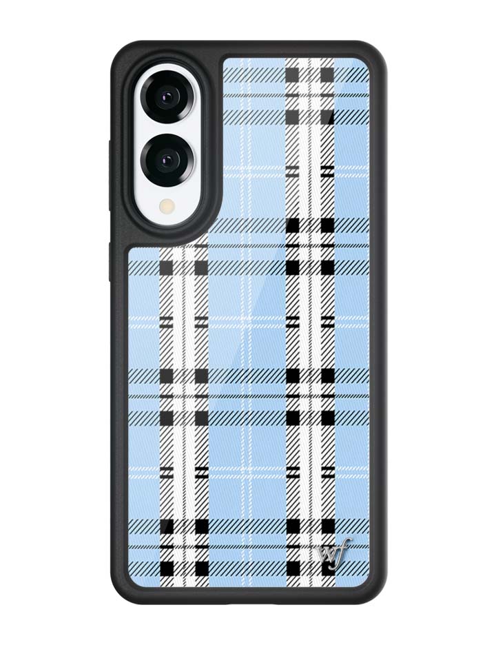 Wildflower Plaid Blue Samsung Galaxy Case