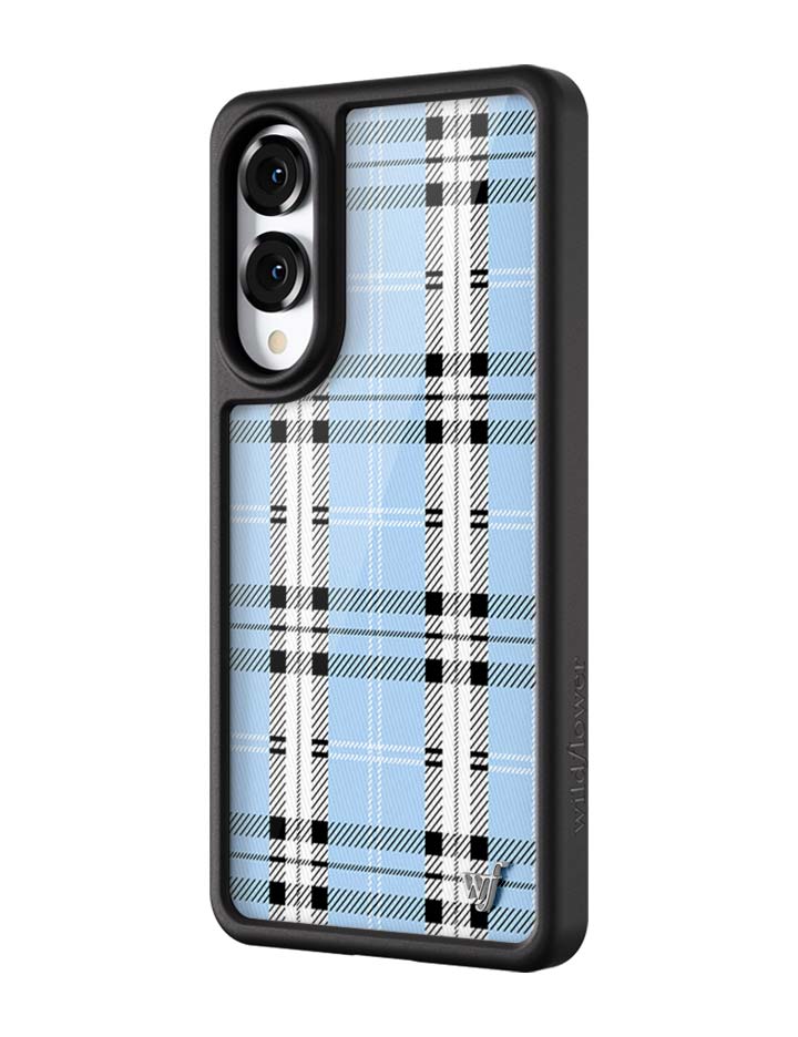 Wildflower Plaid Blue Samsung Galaxy Case
