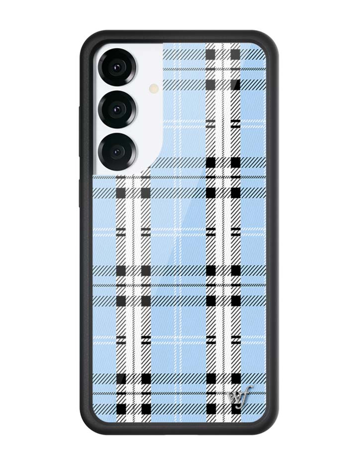 Wildflower Plaid Blue Samsung Galaxy Case
