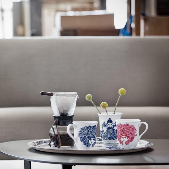 Bjørn Wiinblad Rosalinde Mug, Blue, 11.9 Oz