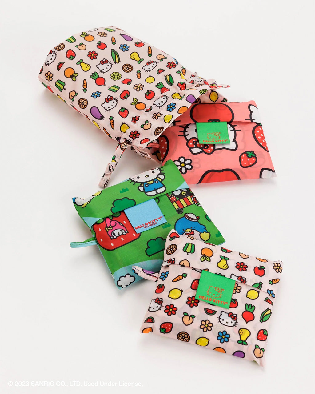 Baggu Standard Reusable Bag Set of Three | Hello Kitty and Friends