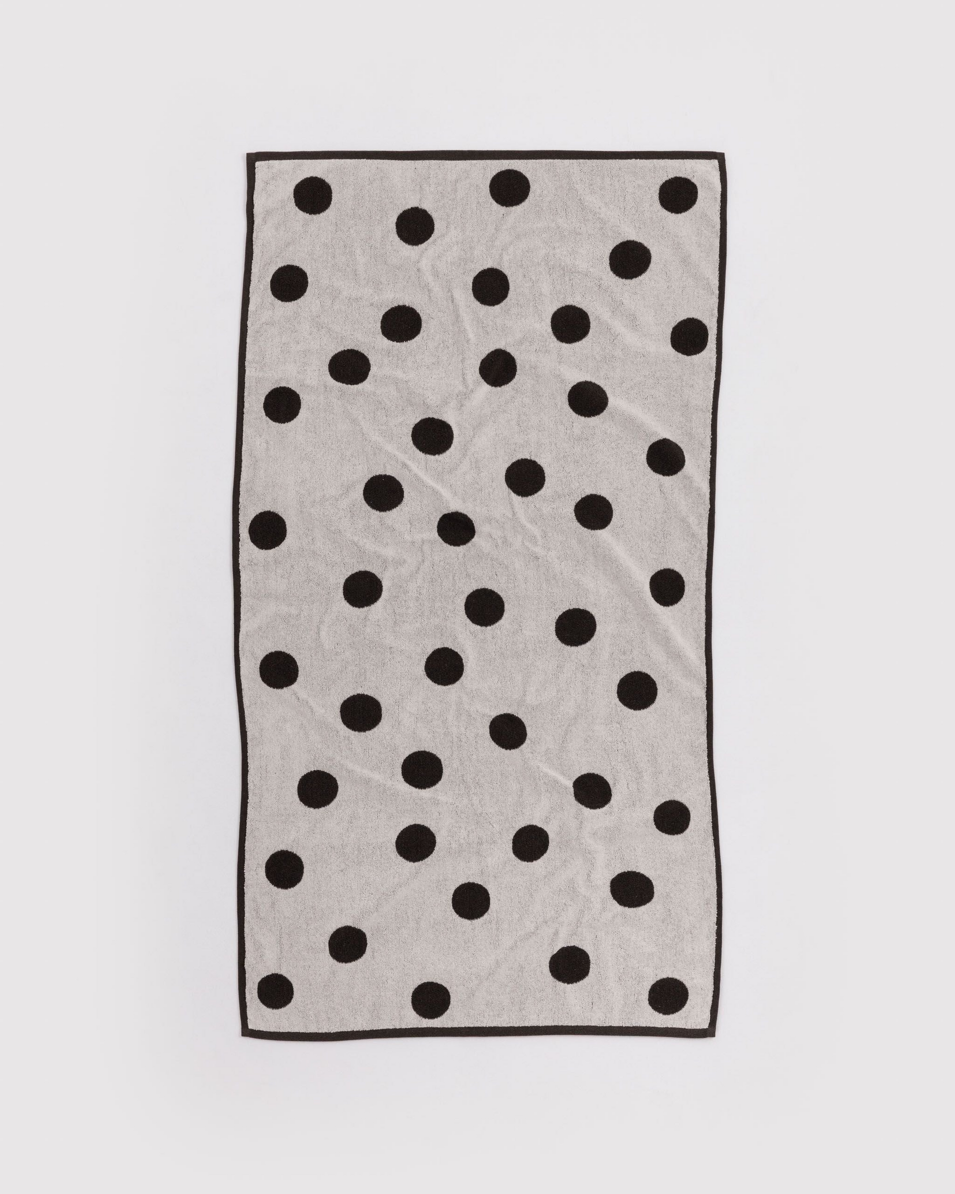 Baggu Bath Towel | Cream and Black Polka Dot