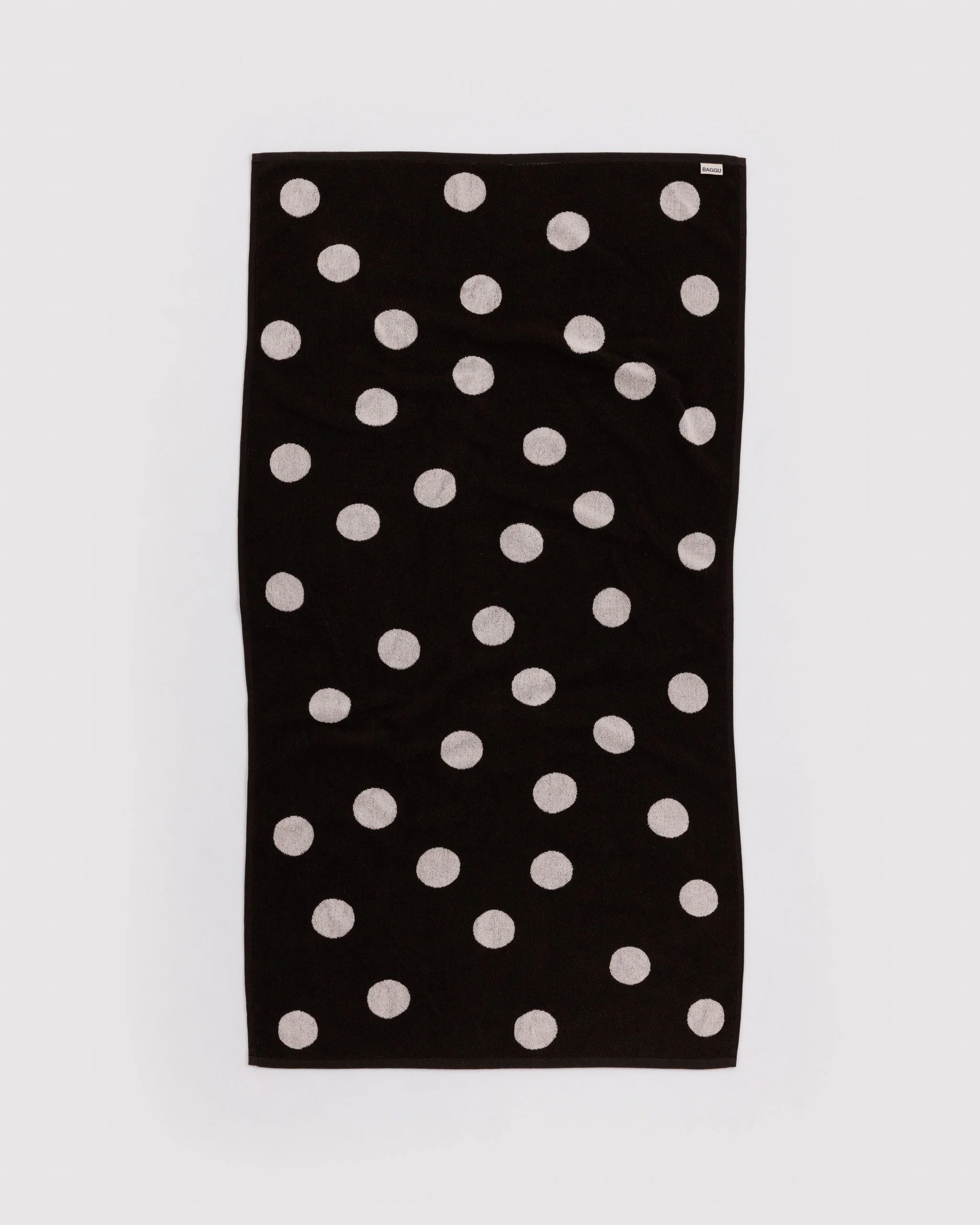 Baggu Bath Towel | Cream and Black Polka Dot