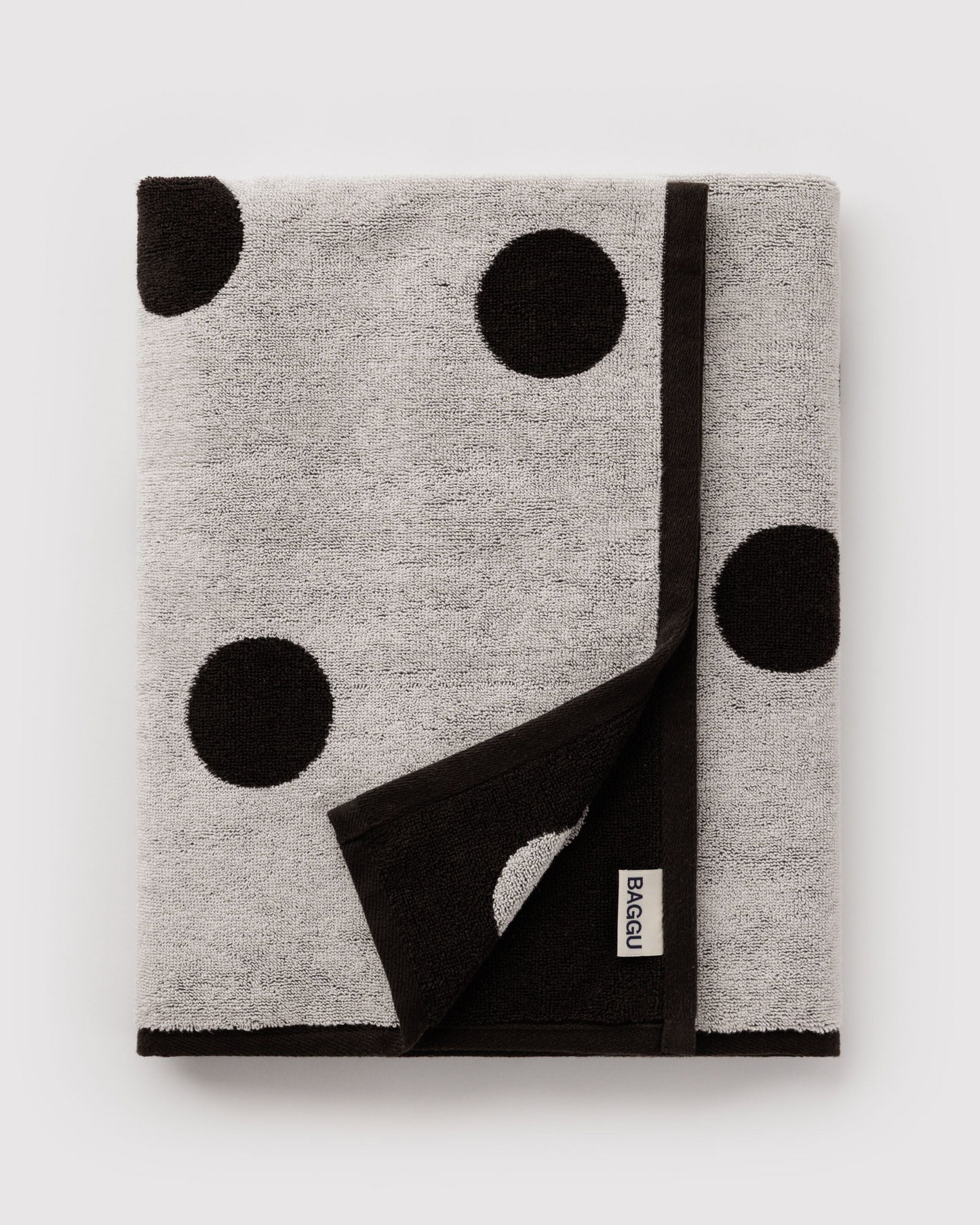 Baggu Bath Towel | Cream and Black Polka Dot