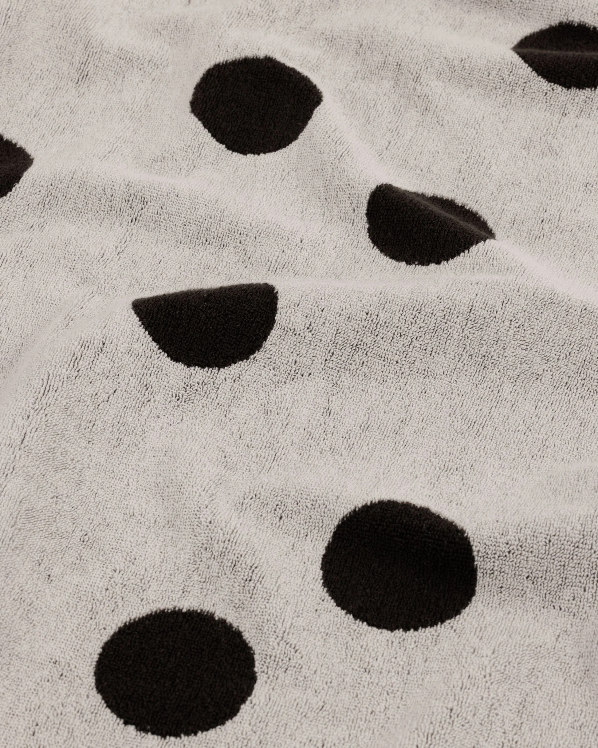 Baggu Bath Towel | Cream and Black Polka Dot