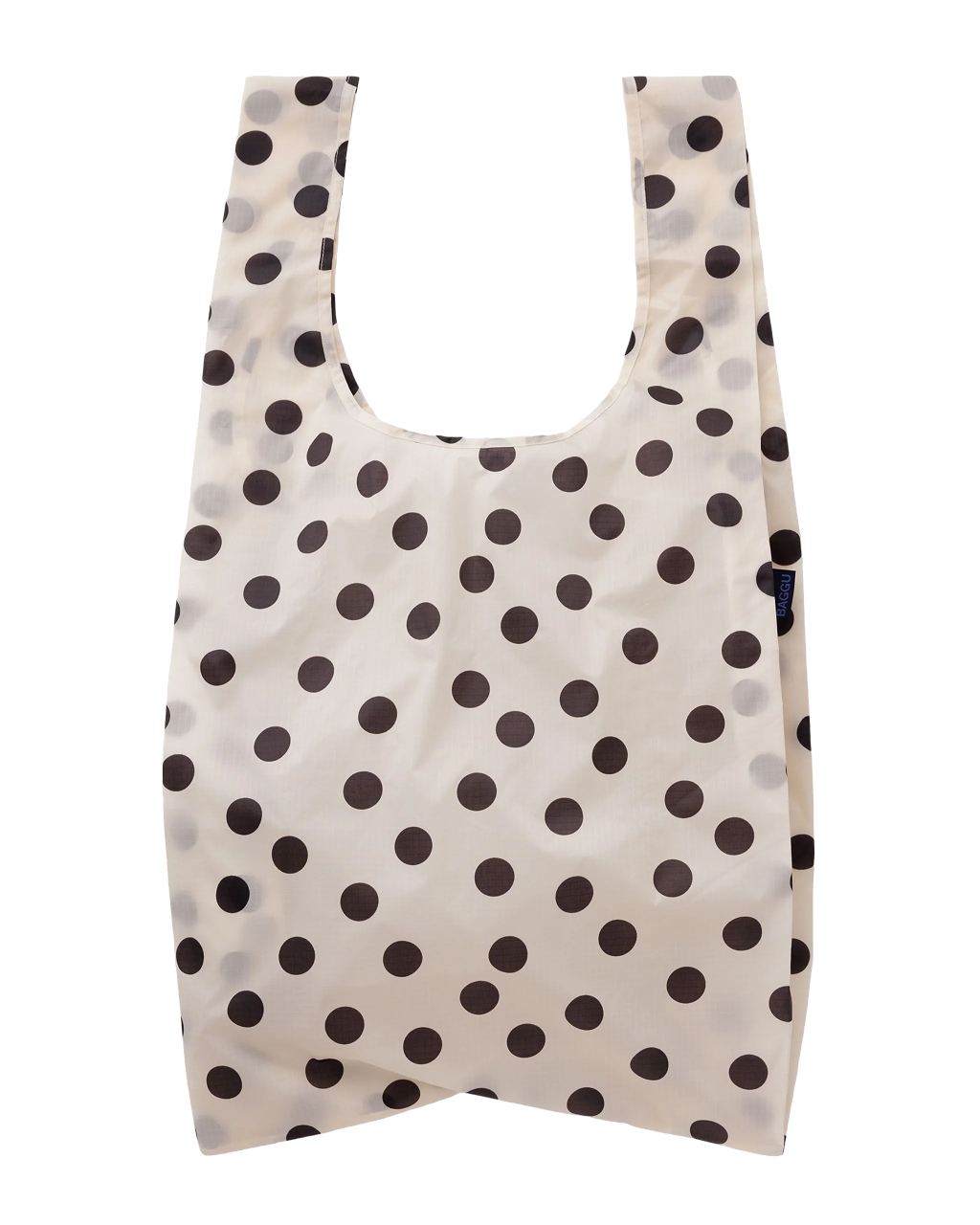 Baggu Big Reusable Bag | Cream and Black Polka Dot