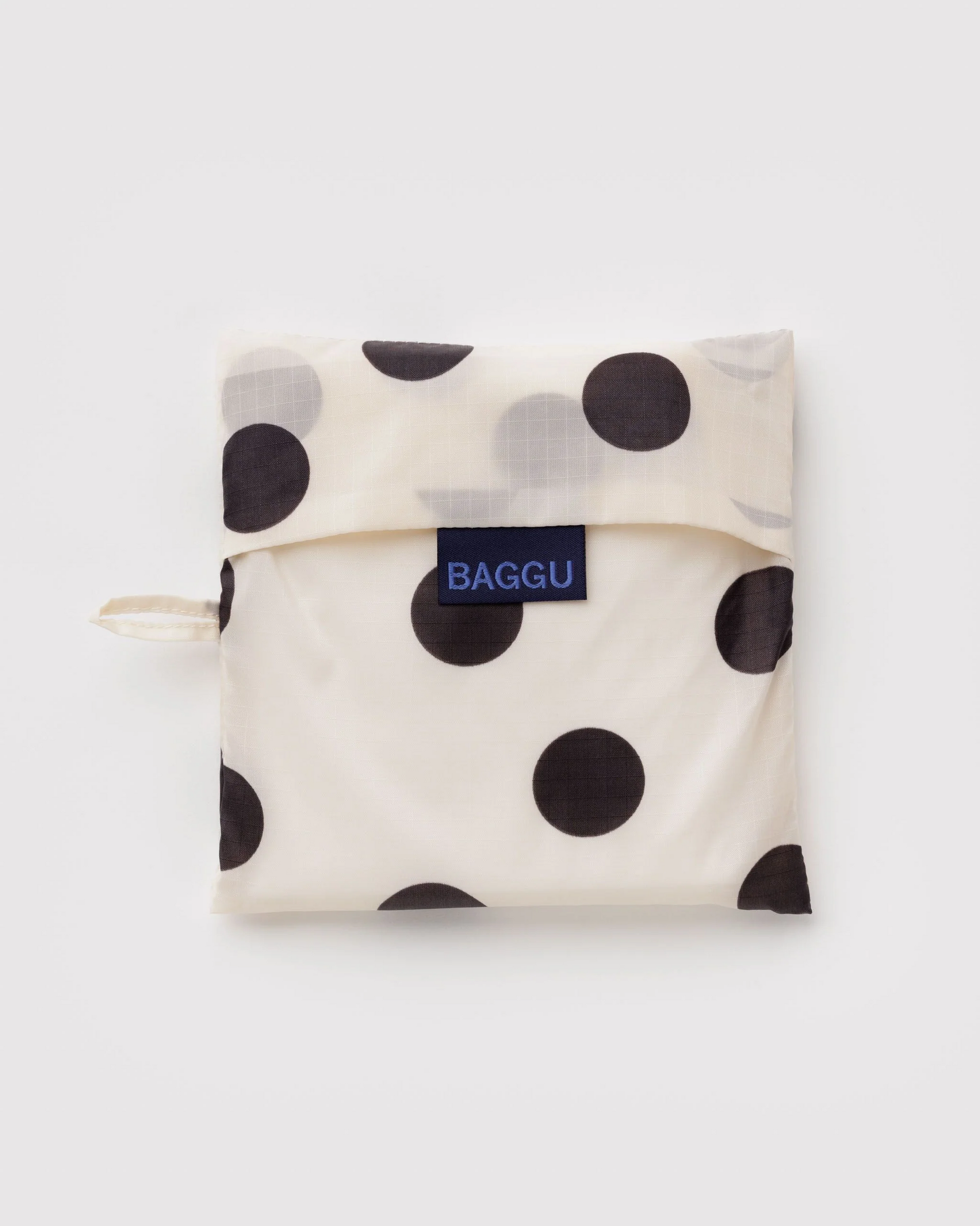 Baggu Big Reusable Bag | Cream and Black Polka Dot