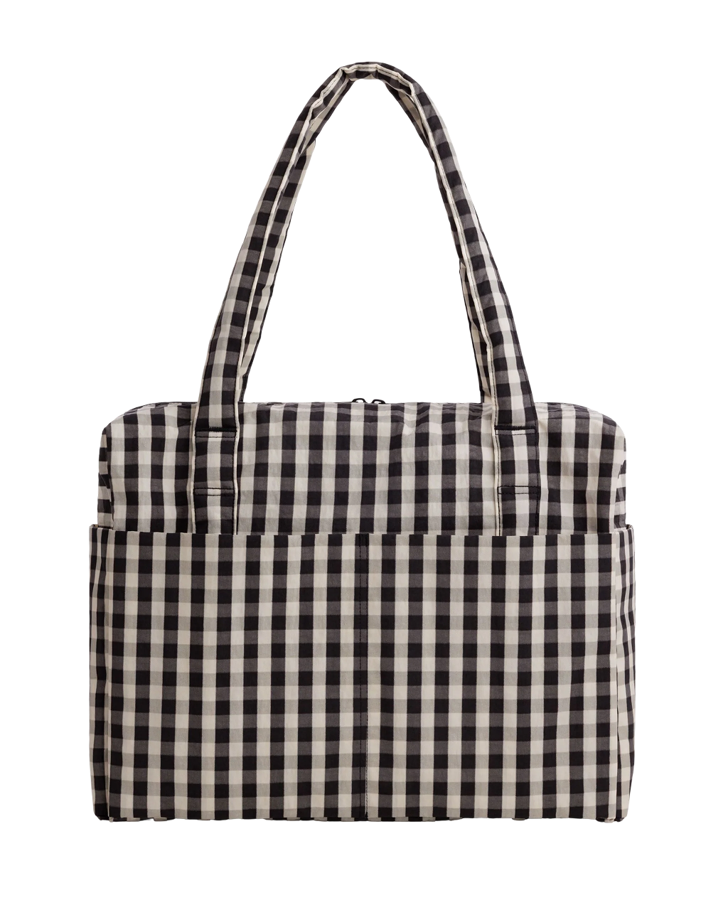 Baggu Cloud Carry-on | Black and Cream Gingham 