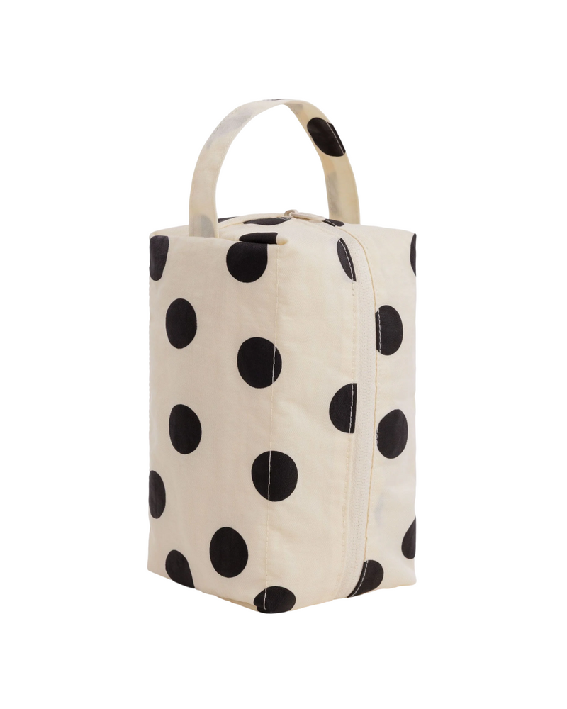 Baggu Dopp Kit | Cream and Black Polka Dot