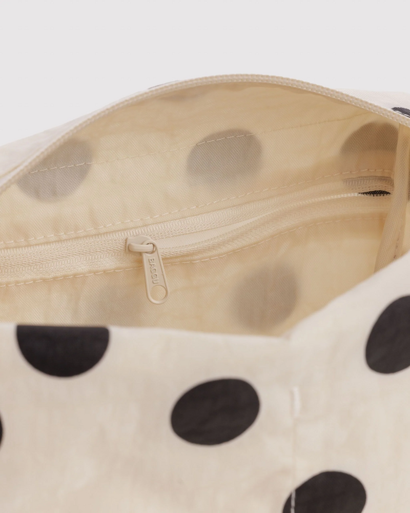 Baggu Dopp Kit | Cream and Black Polka Dot