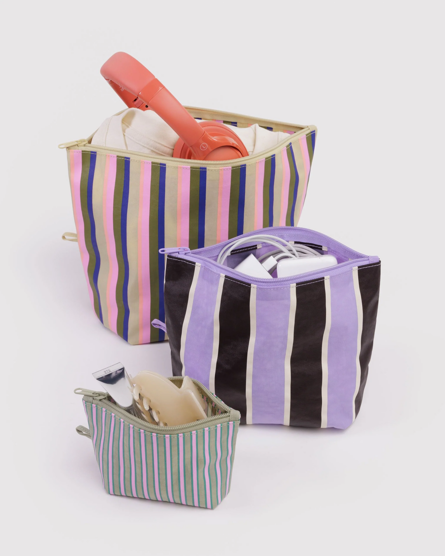 Baggu Go Pouch Set | Candy Shop Stripes 