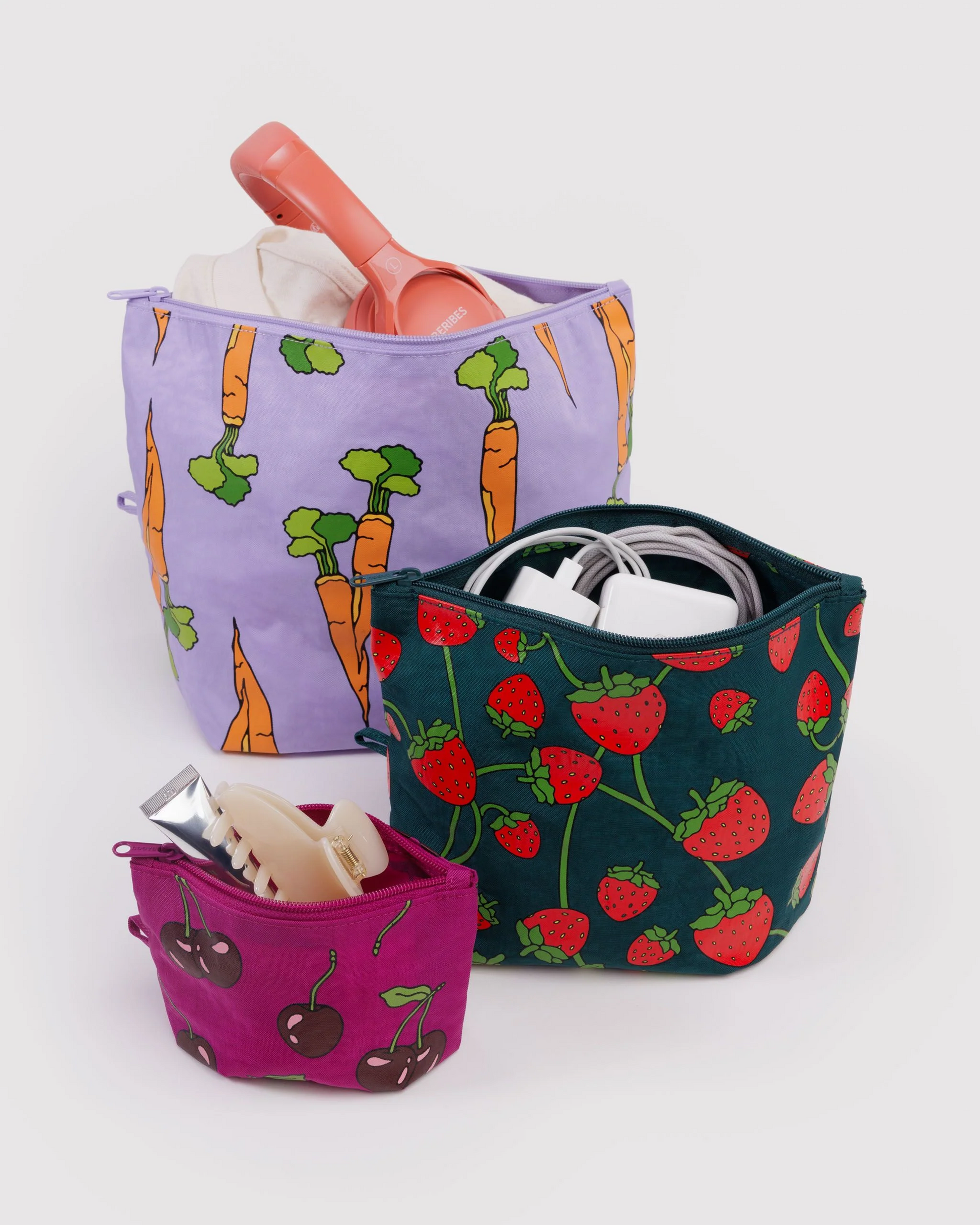 Baggu Go Pouch Set | Carrots and Berries 