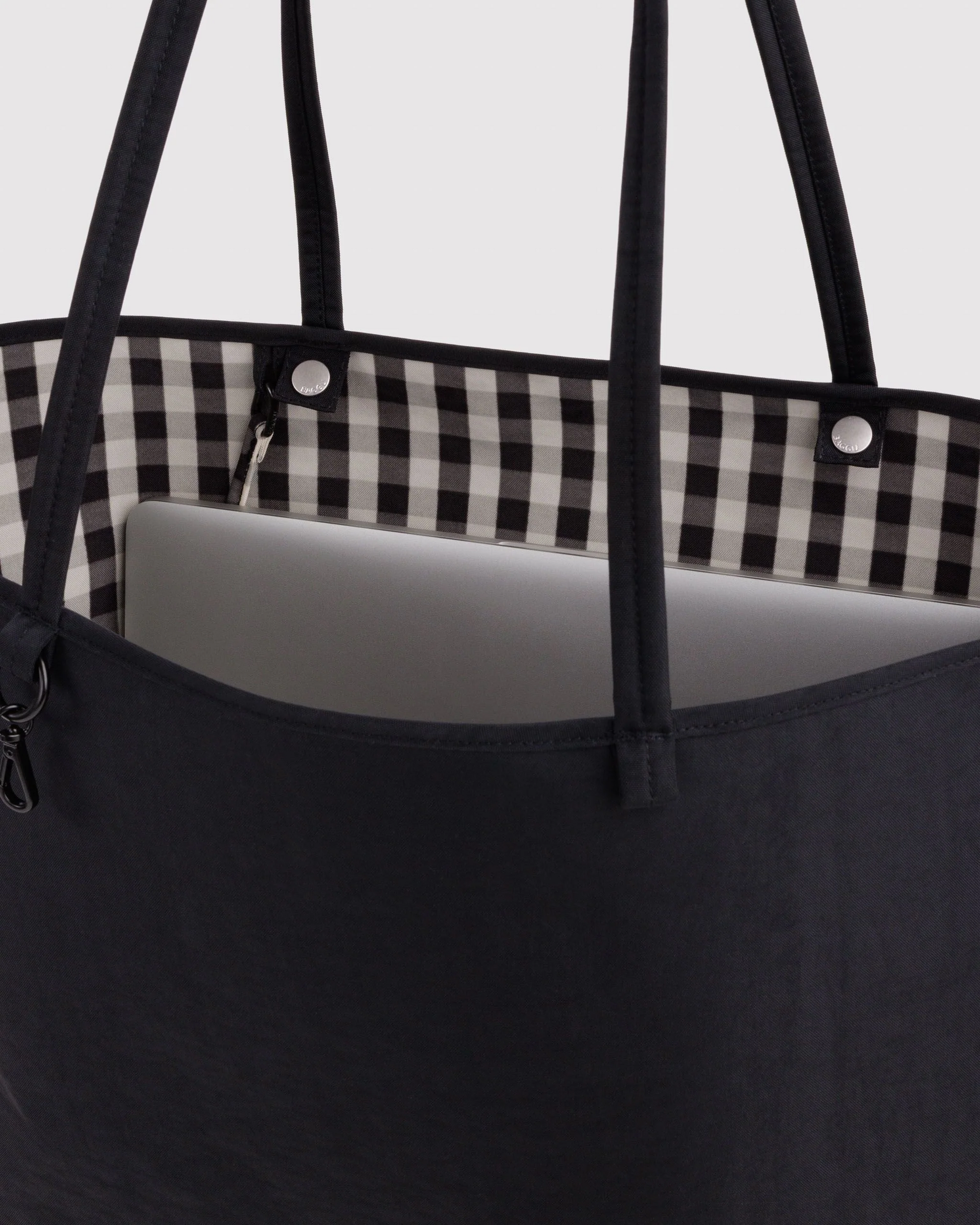 Baggu Large Nylon Reversible Tote | Black Mix