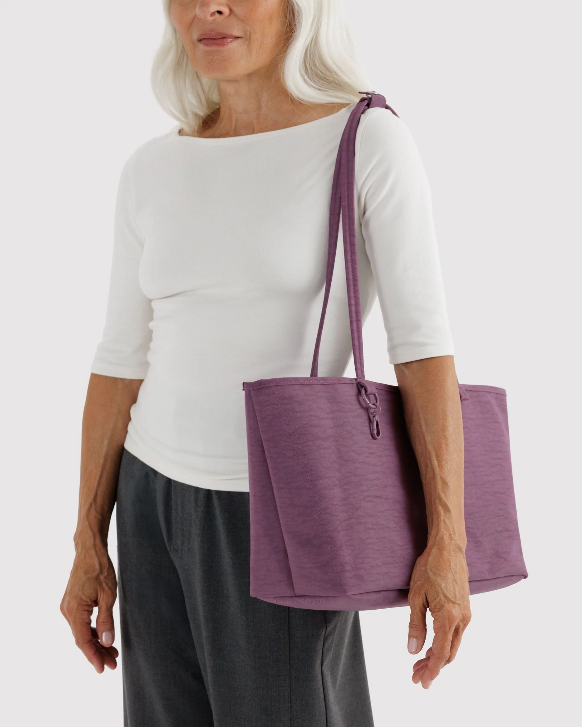 Baggu Medium Nylon Reversible Tote | Wild Plum Mix 