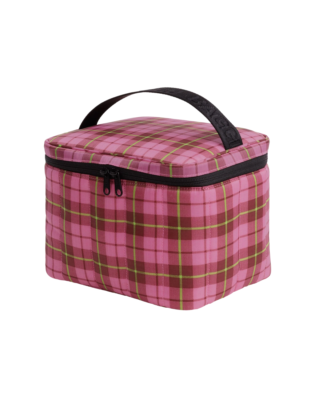 Baggu Puffy Laptop Sleeve 16" | Azalea Pink Tartan 