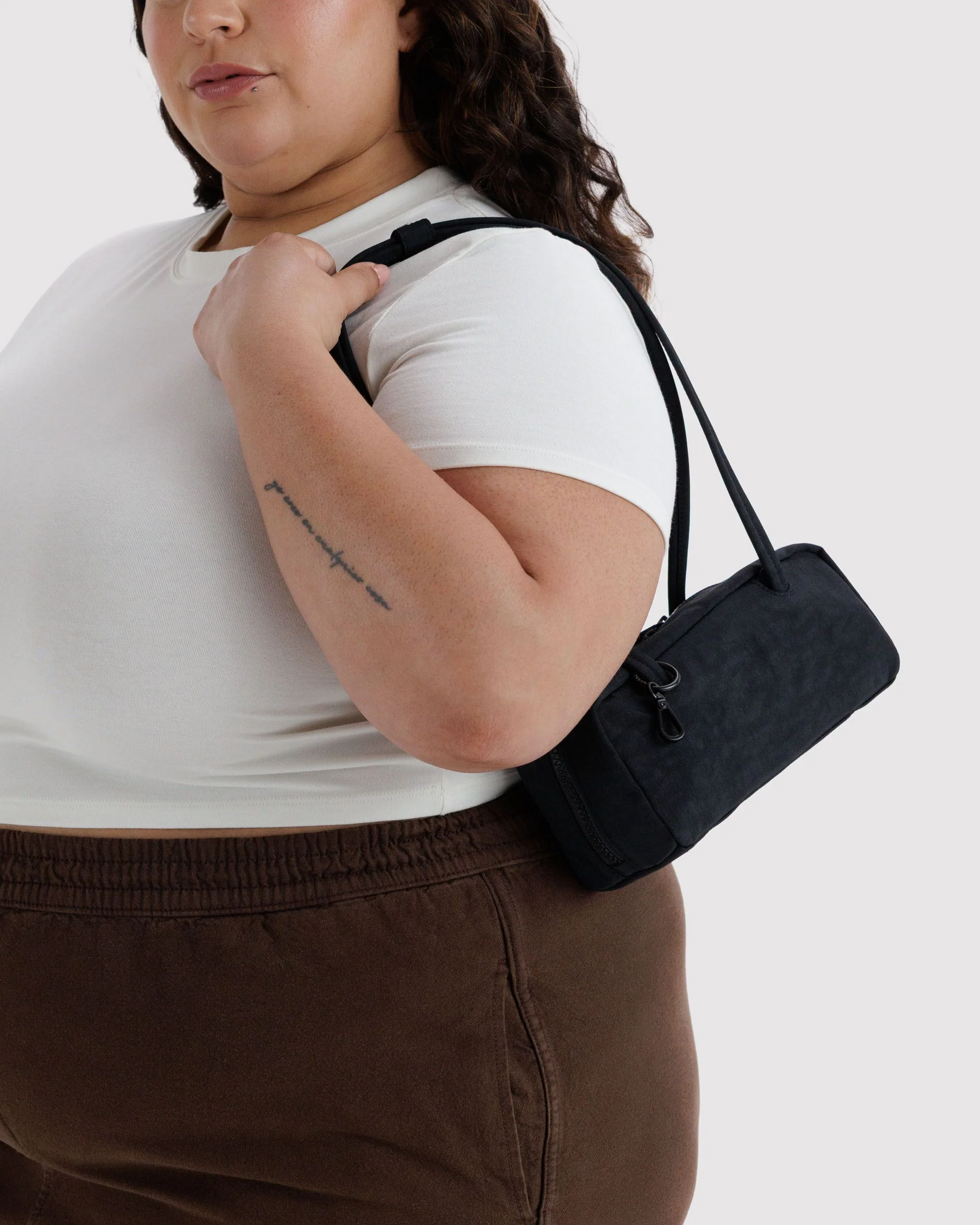 Baggu Small Nylon Bowler Bag | Black 