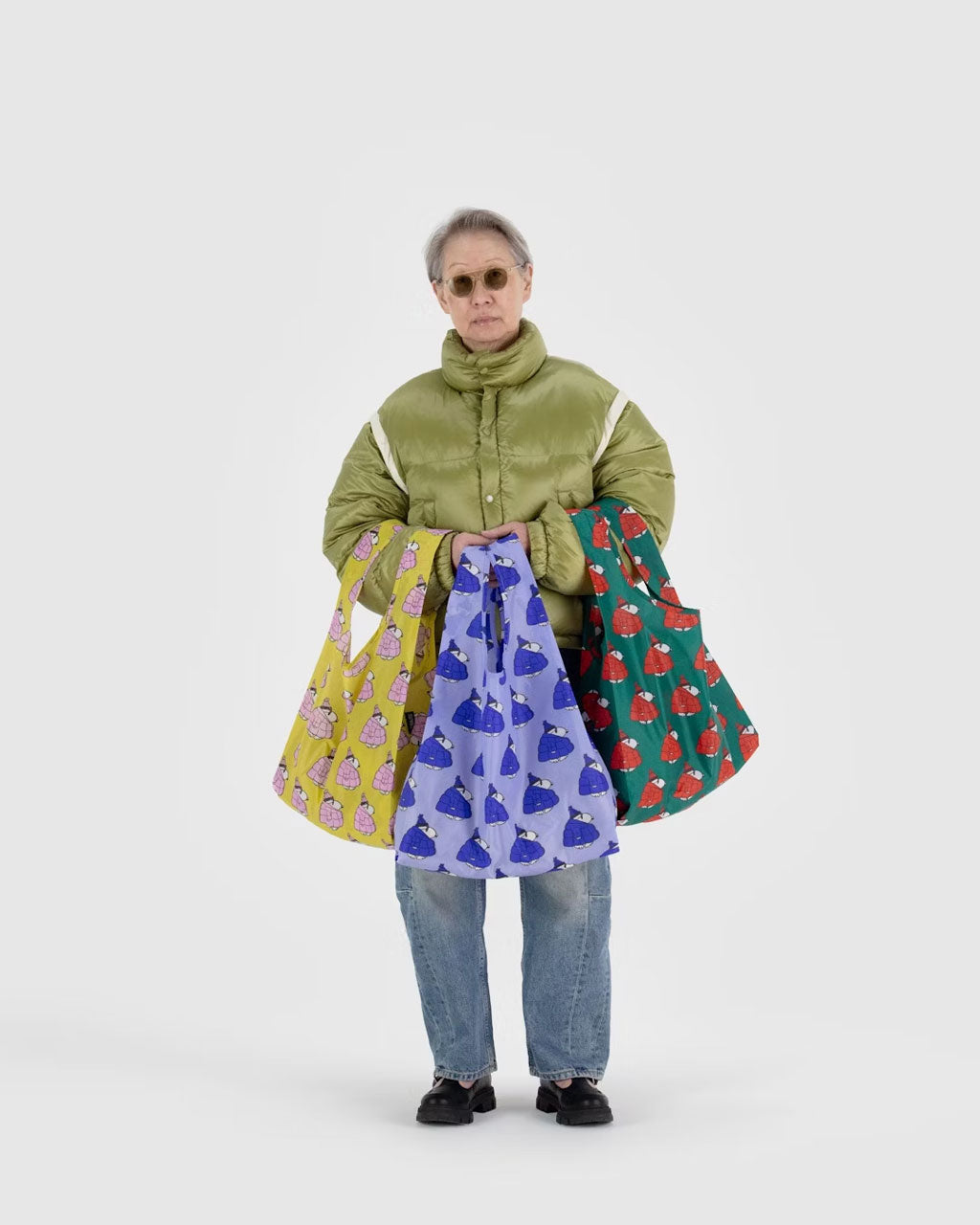 Baggu Standard Reusable Bag Set of Three | Puffer Snoopy