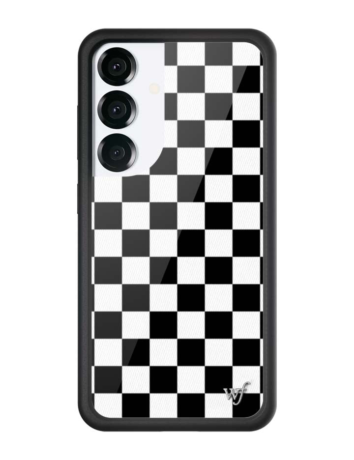 Wildflower Checkers Black Samsung Galaxy Case