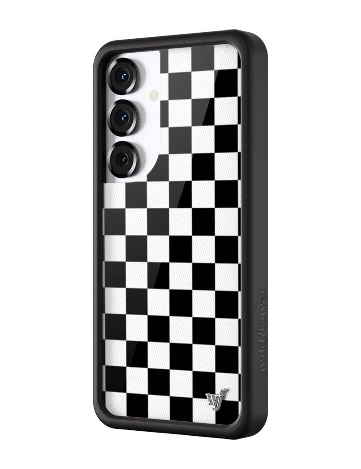 Wildflower Checkers Black Samsung Galaxy Case
