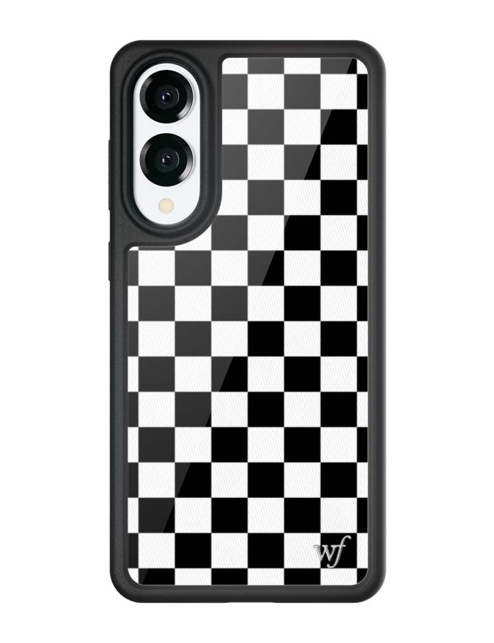 Wildflower Checkers Black Samsung Galaxy Case