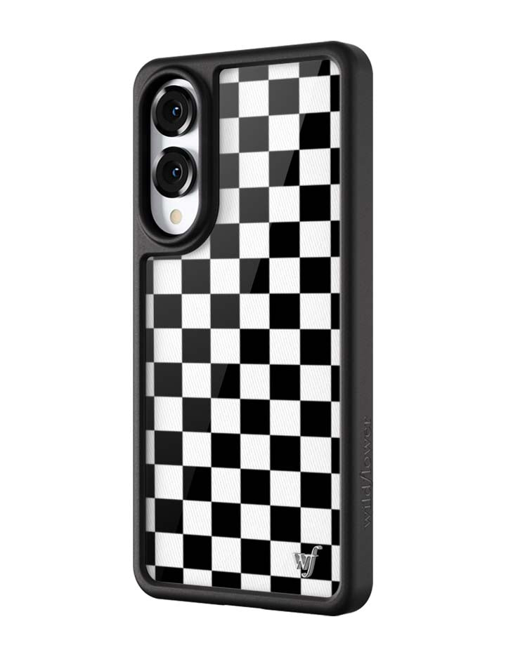 Wildflower Checkers Black Samsung Galaxy Case