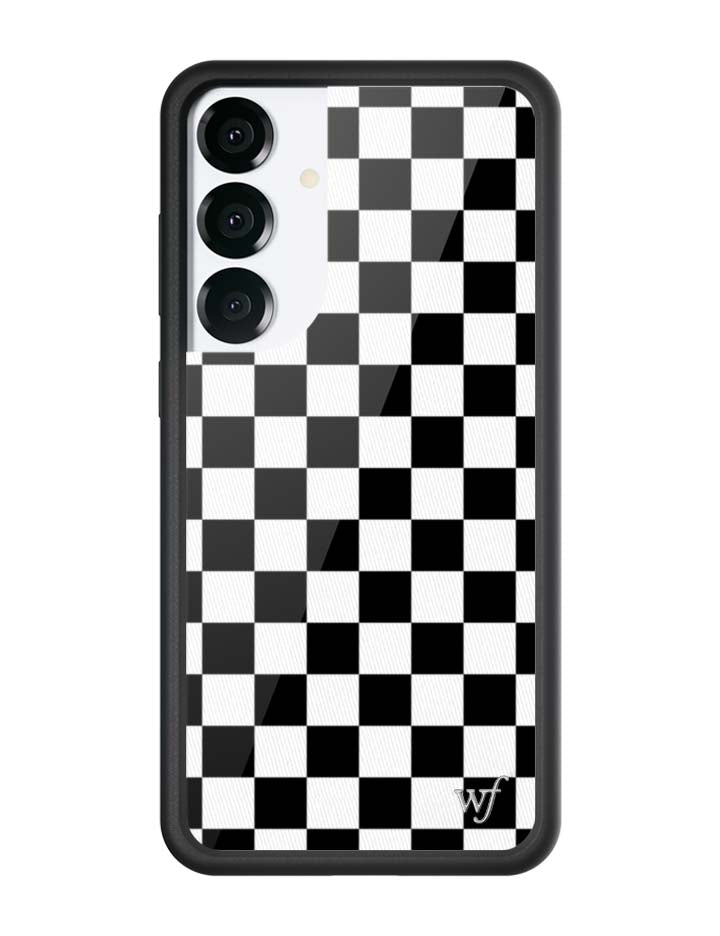 Wildflower Checkers Black Samsung Galaxy Case