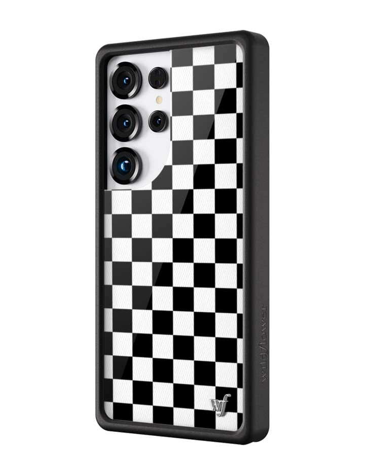 Wildflower Checkers Black Samsung Galaxy Case