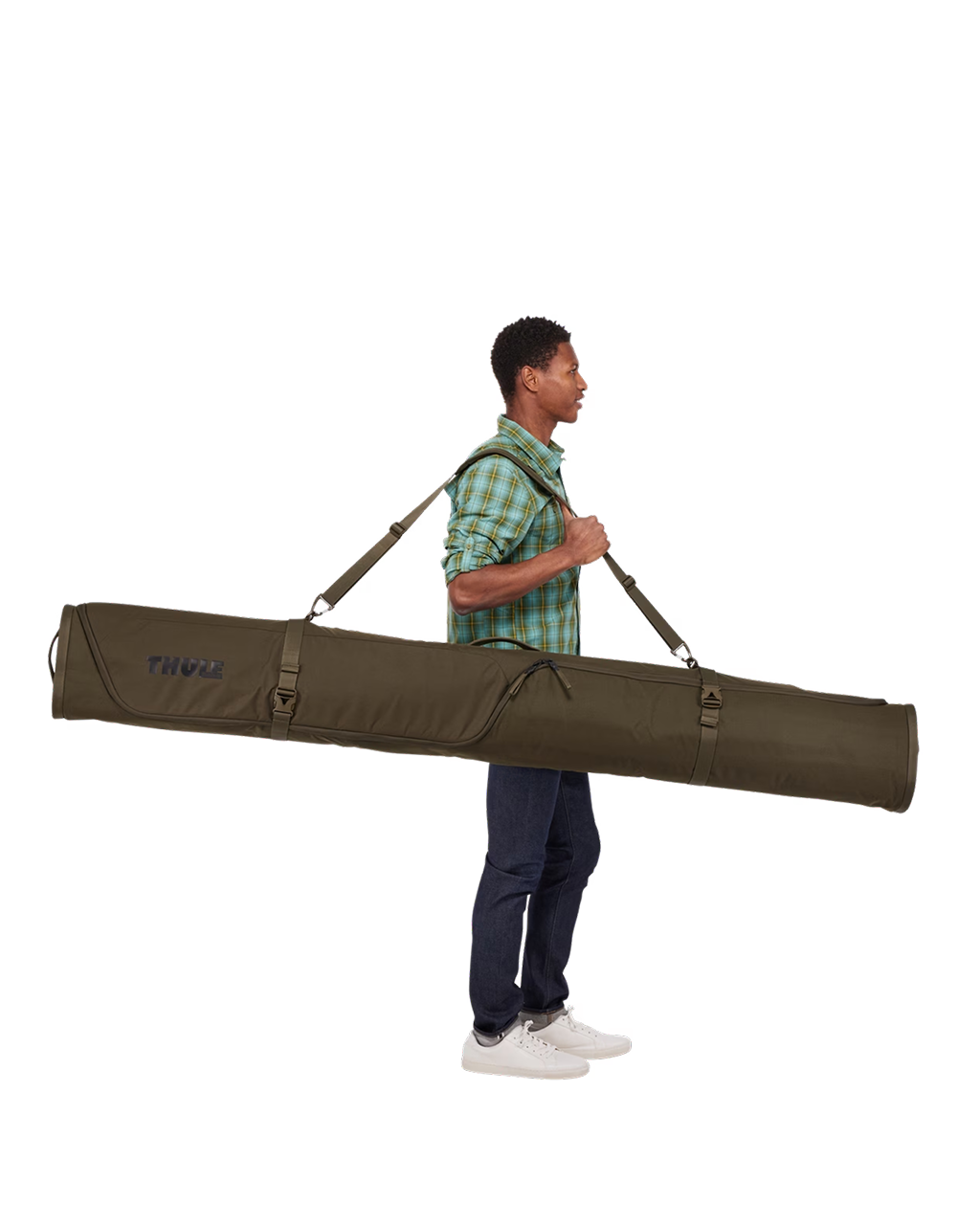 Carrying Thule Roundtrip Ski Bag 192cm Black Carry | Deep Khaki