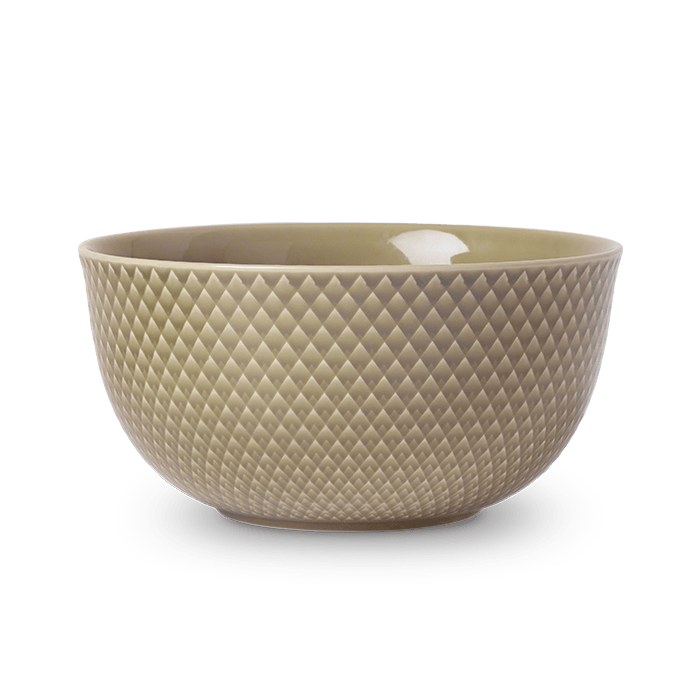 Lyngby Porcelæn Rhombe Earth Bowl, Clay, Ø: 6.9"