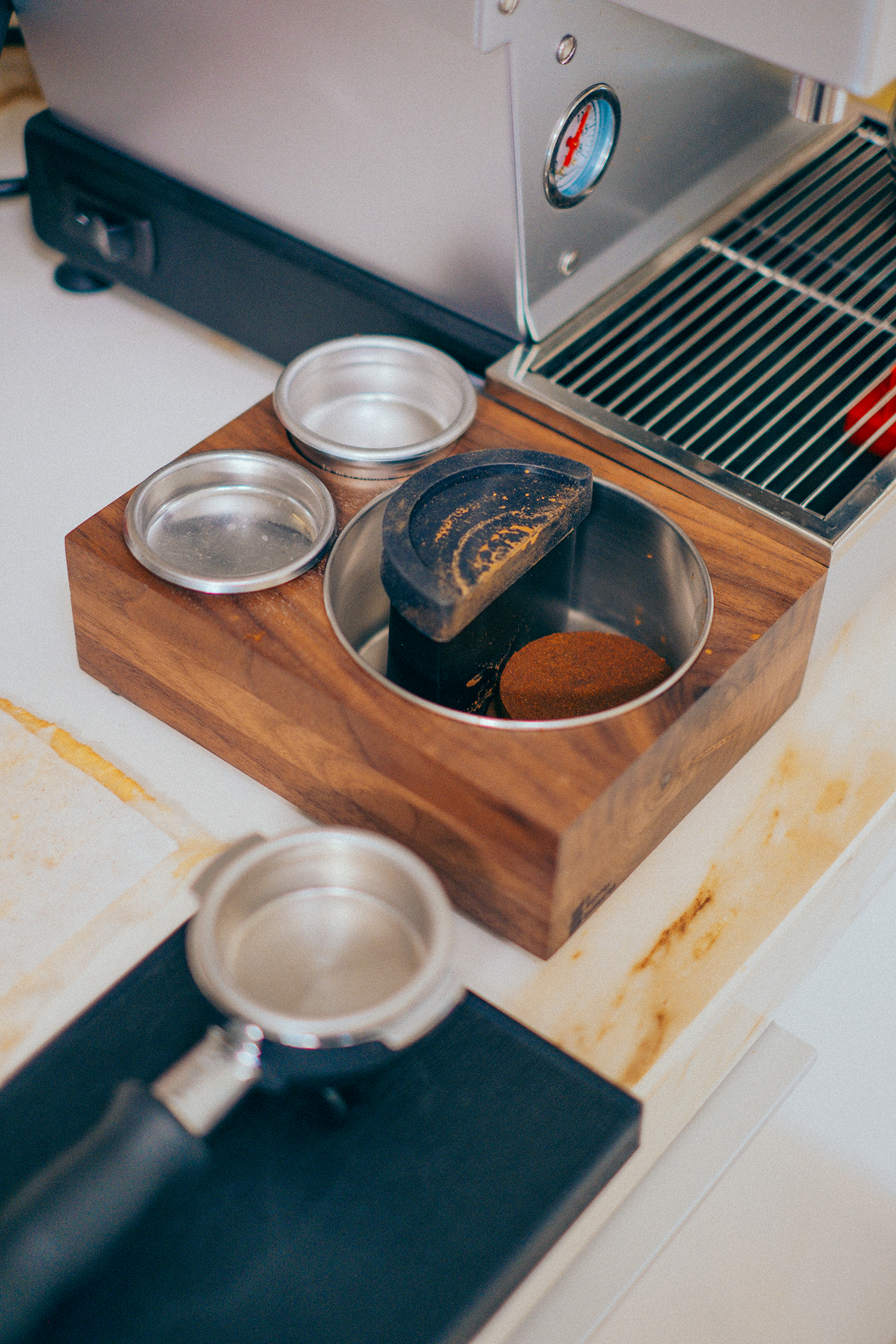 Saint Anthony Industries The Bloc Espresso Knock Box + Tamp Station