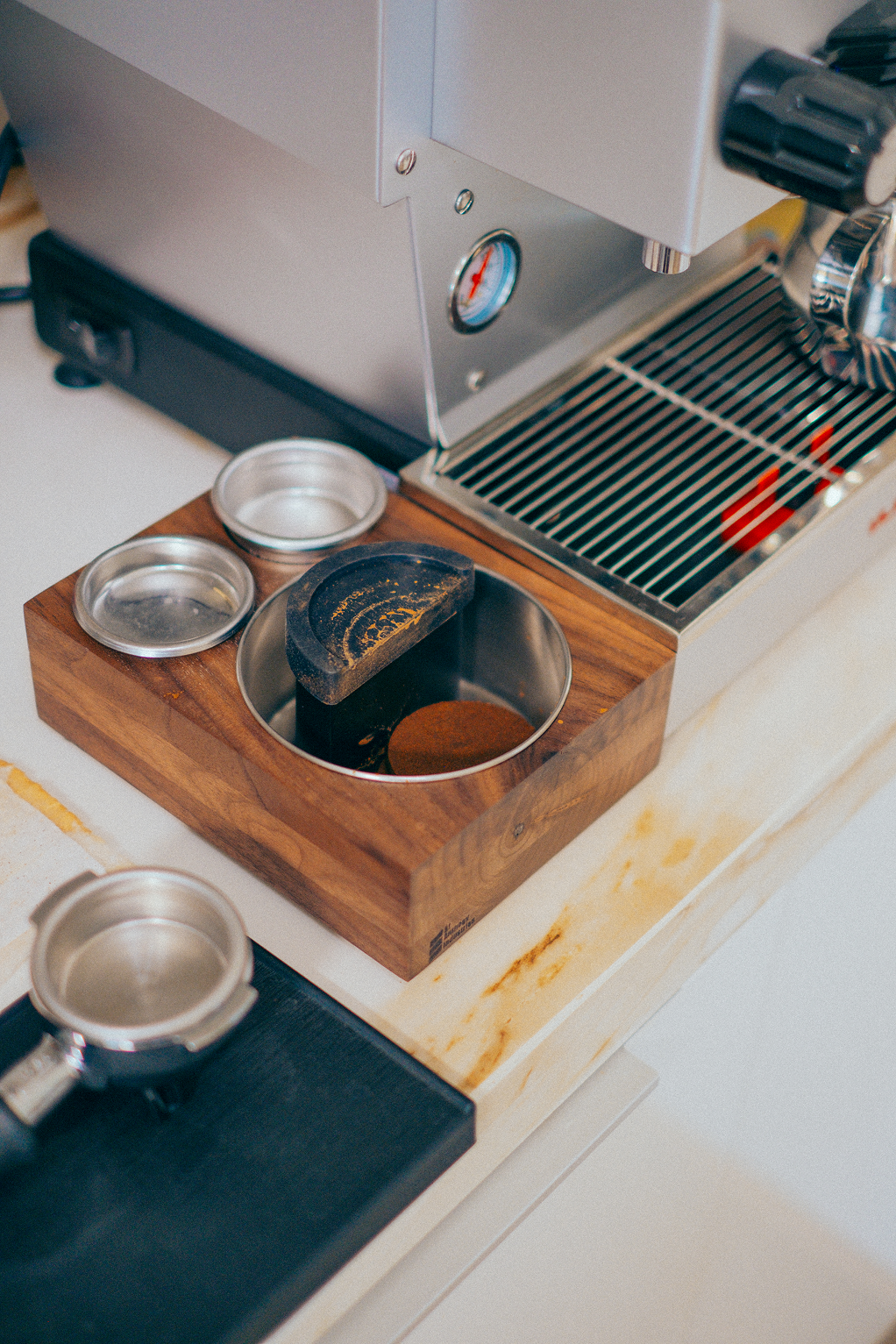 Saint Anthony Industries The Bloc Espresso Knock Box + Tamp Station
