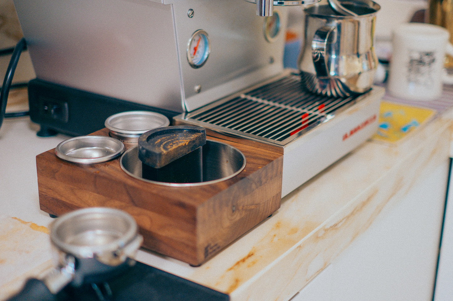 Saint Anthony Industries The Bloc Espresso Knock Box + Tamp Station