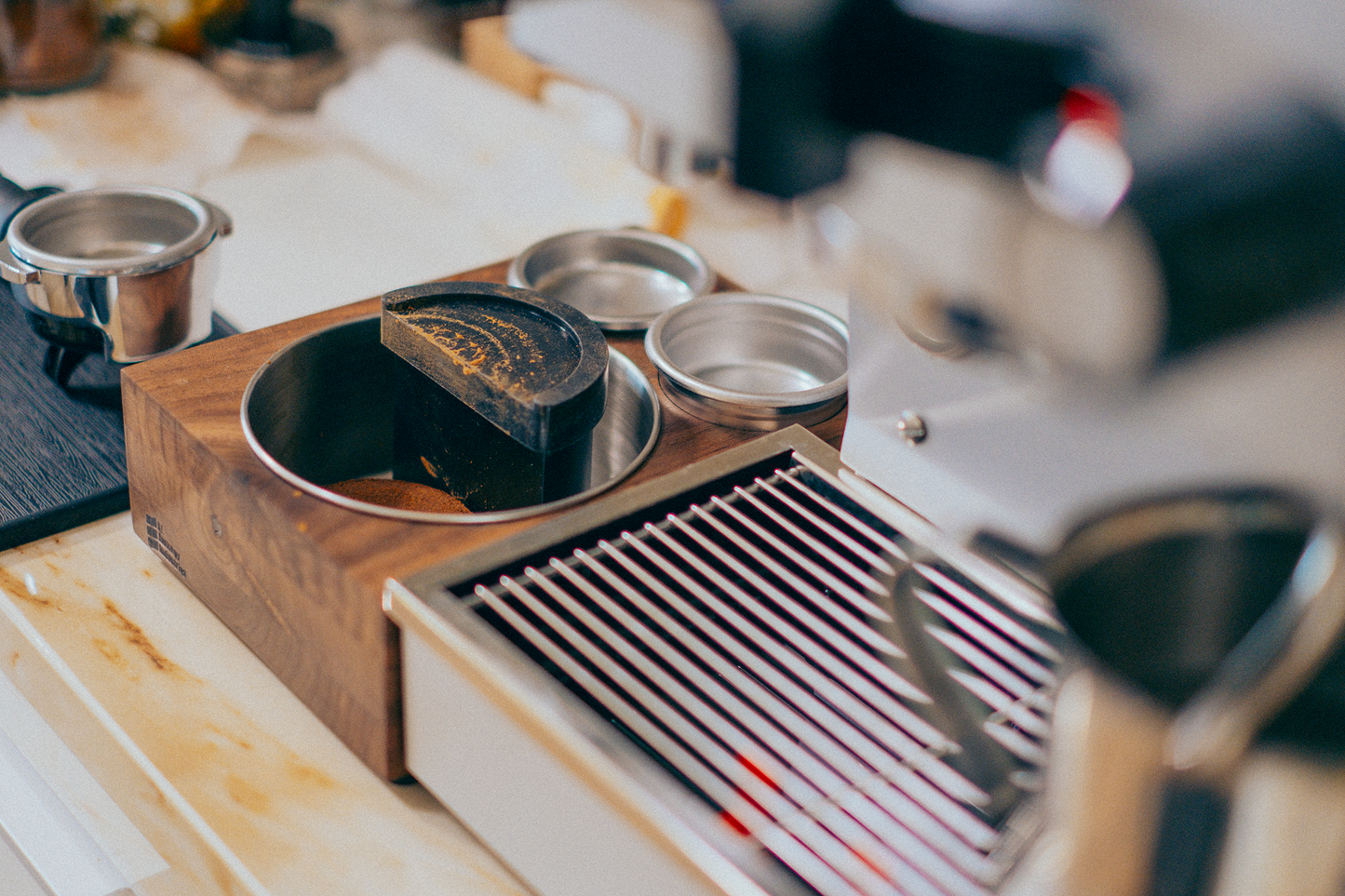 Saint Anthony Industries The Bloc Espresso Knock Box + Tamp Station