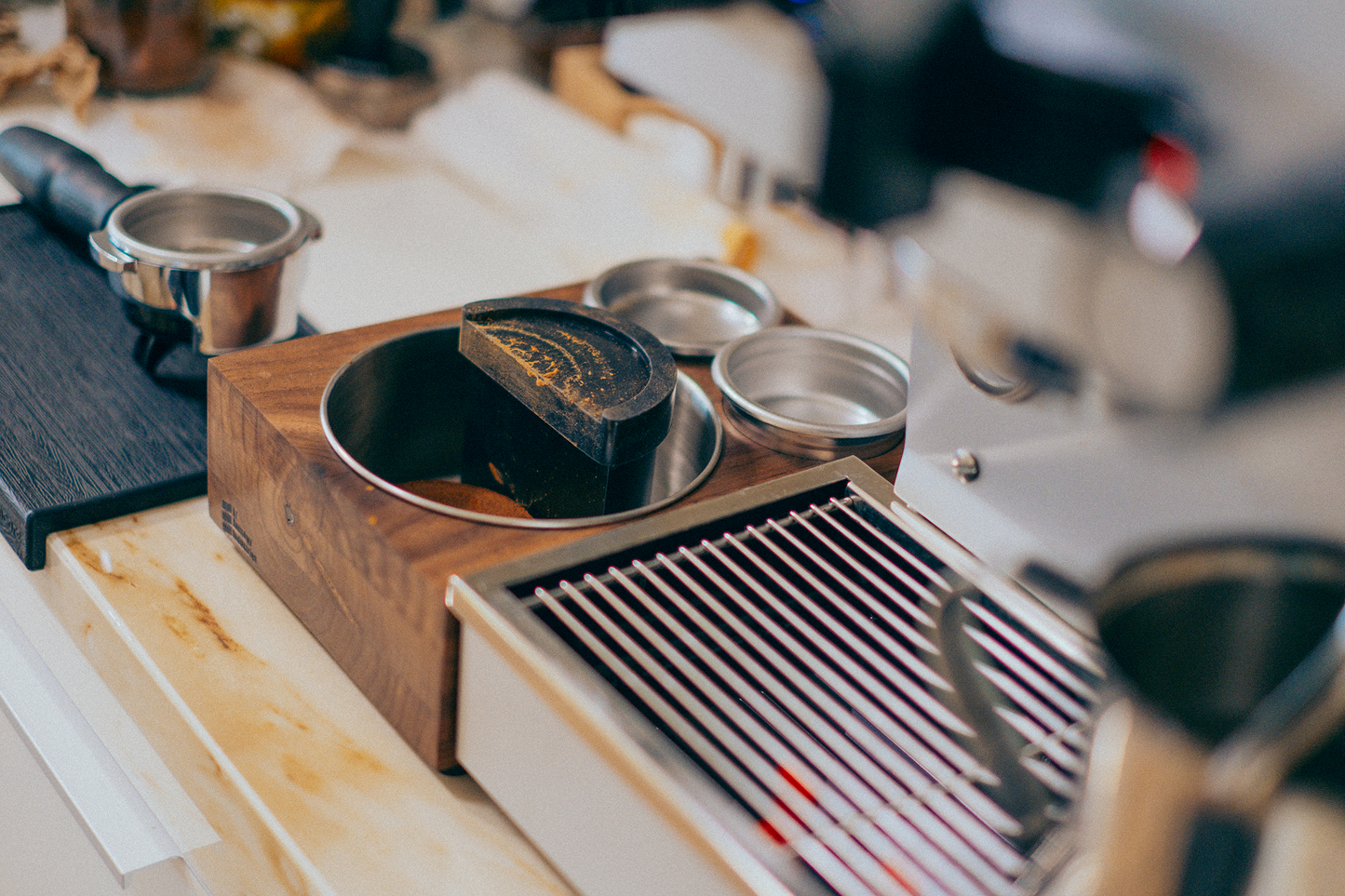 Saint Anthony Industries The Bloc Espresso Knock Box + Tamp Station