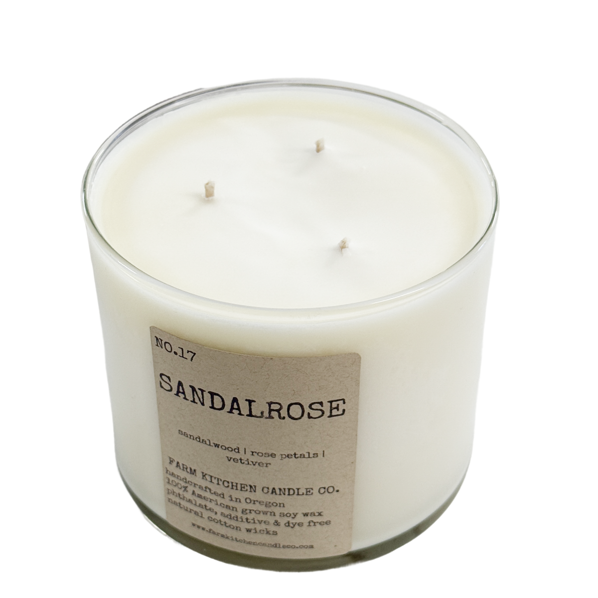 Farm Kitchen Sandalrose Soy Candle 3