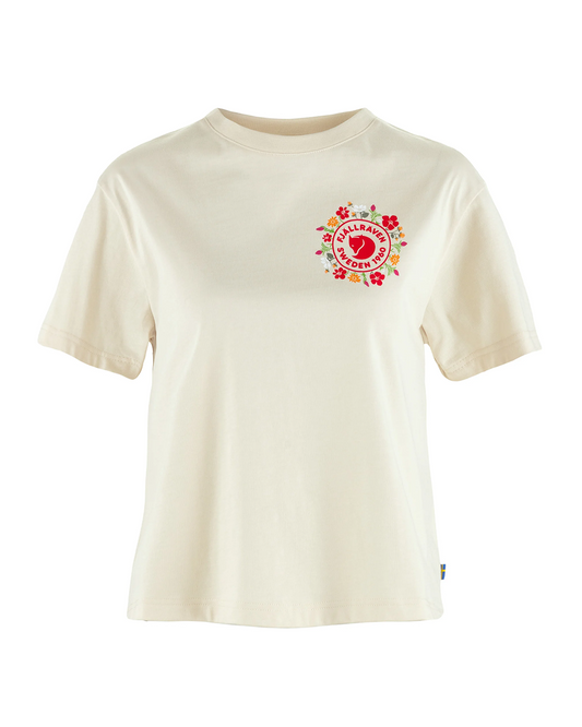 Fjallraven Fjällblomster Logo T-shirt - Women's | Chalk White
