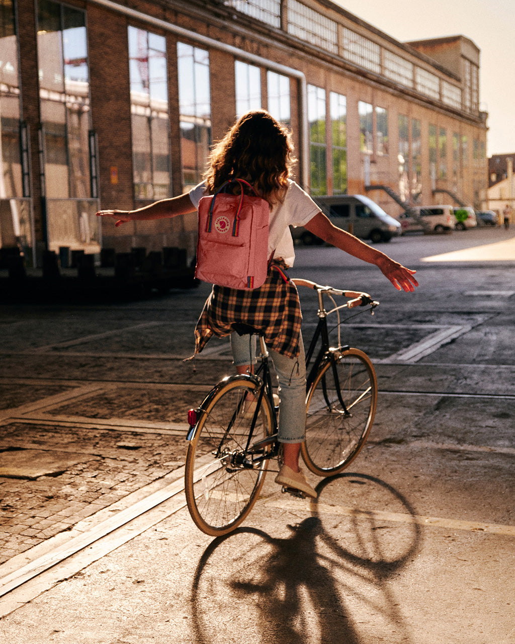 Fjallraven Kanken Rainbow Backpack | Red