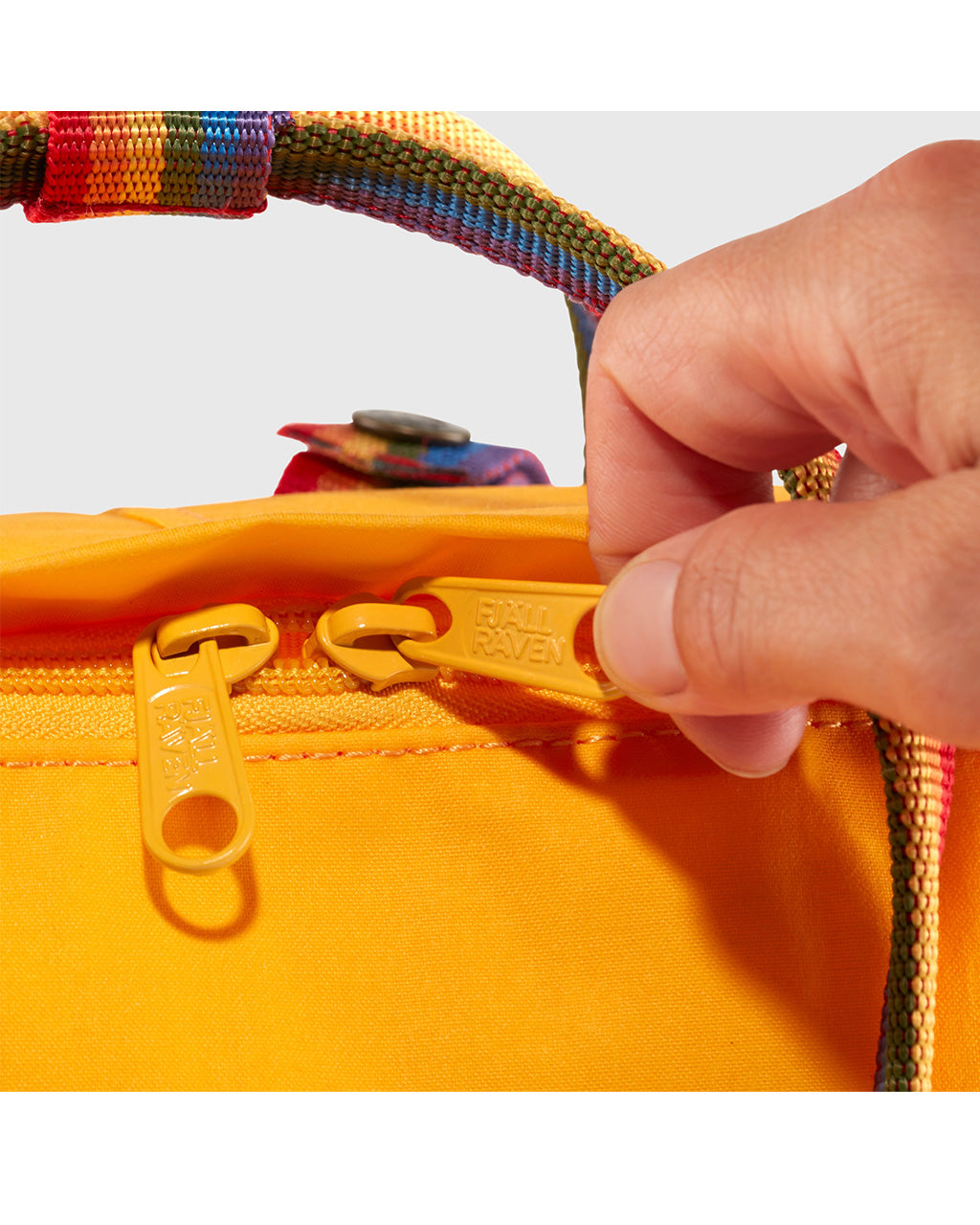 Fjallraven Kanken Rainbow Backpack | Yellow