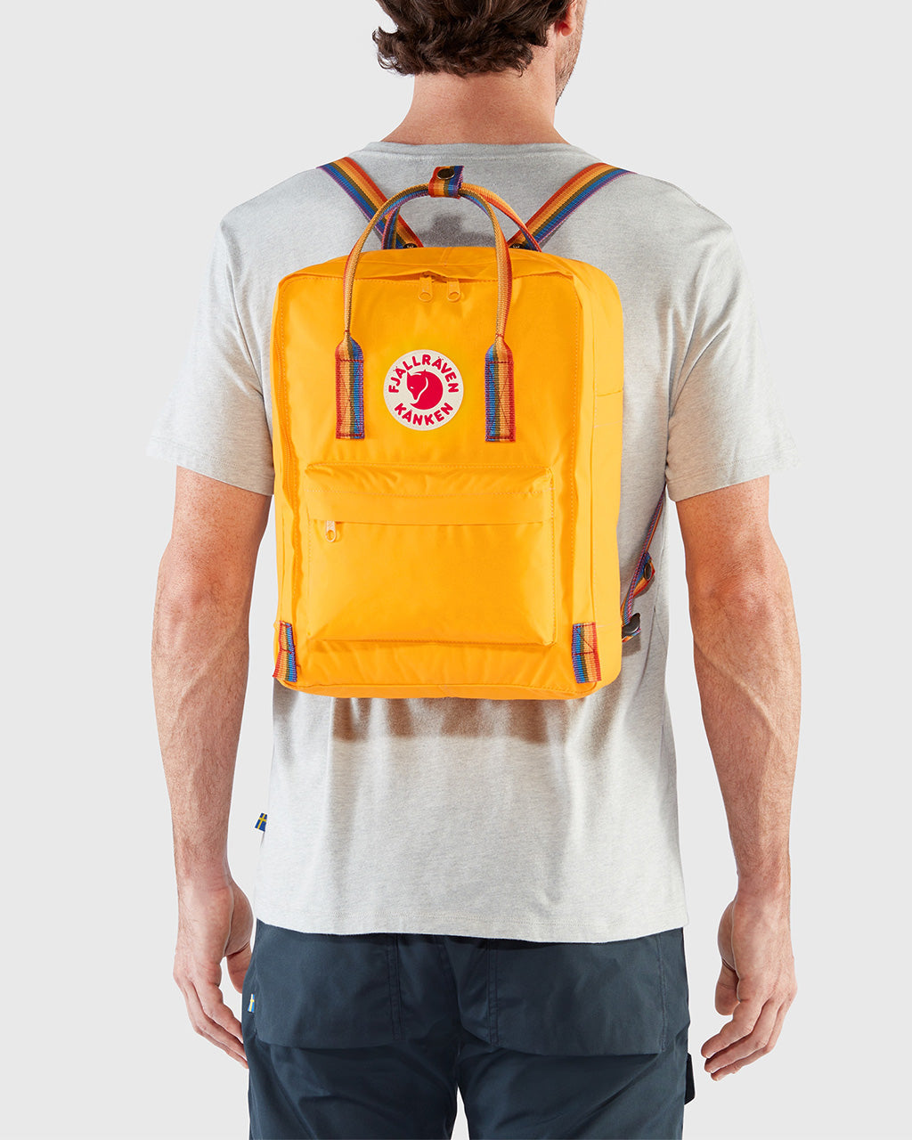 Fjallraven Kanken Rainbow Backpack | Yellow
