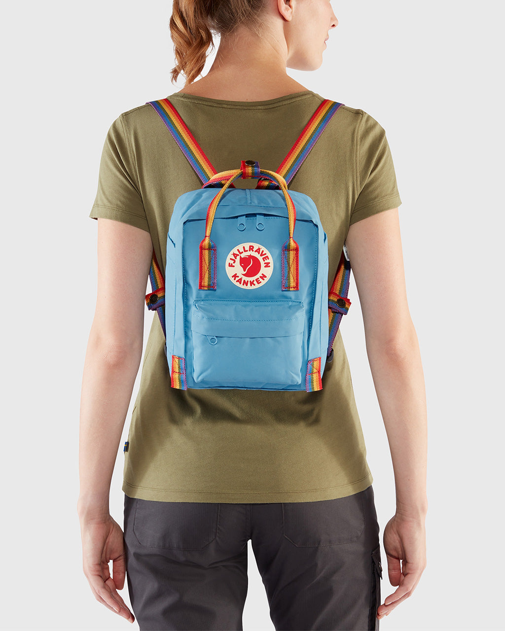 Fjallraven Kanken Rainbow Mini Backpack | Blue
