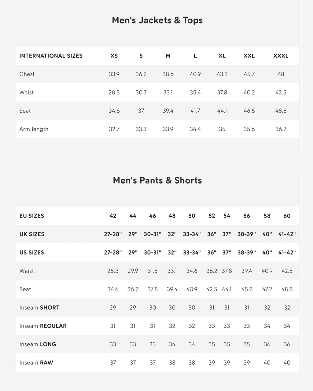 Fjallraven Size Chart 