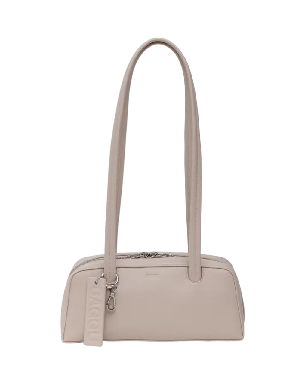 Small Recycled Leather Bowler Bag BAGGU | Stone