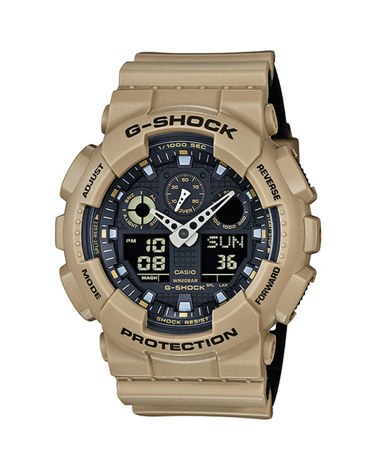 G-Shock GA100L-8A Analog-Digital Watch | Beige