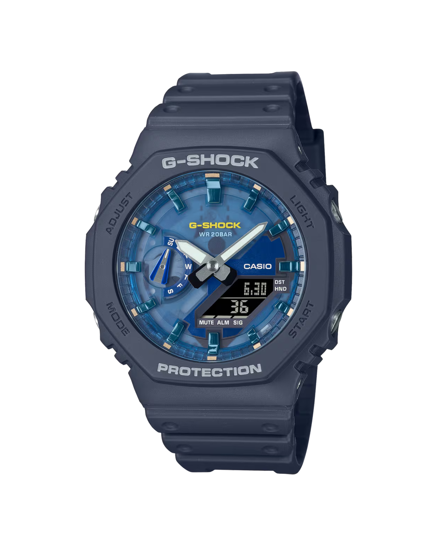 G-Shock GA2100AS-2A Analog Digital Watch | Navy Blue