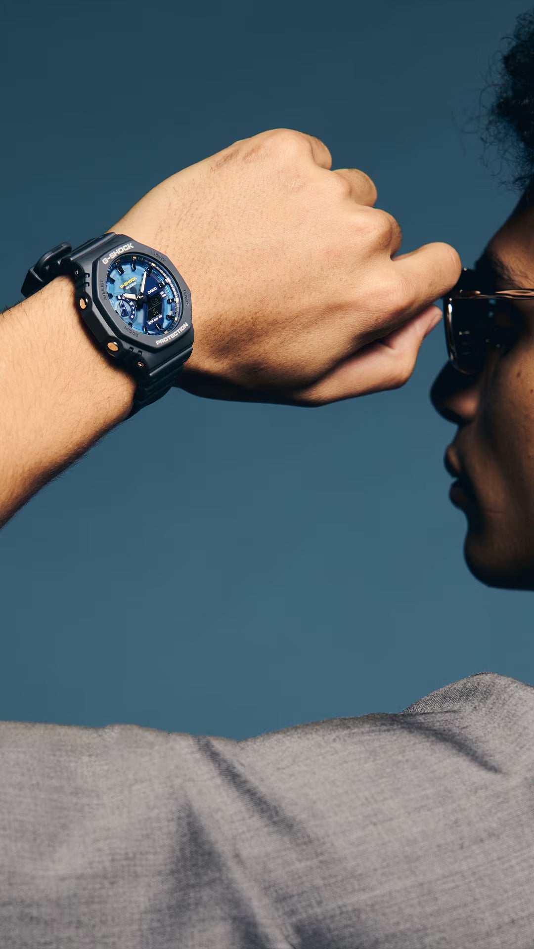 G-Shock GA2100AS-2A Analog Digital Watch | Navy Blue