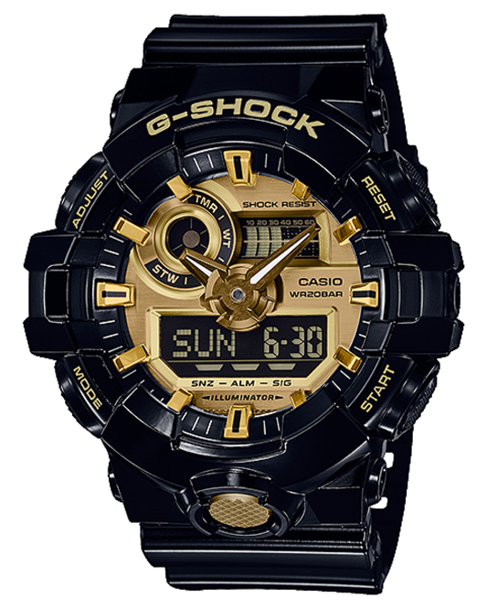 G-Shock GA710GB-1ACR Mens Gold Watch | Black Gold