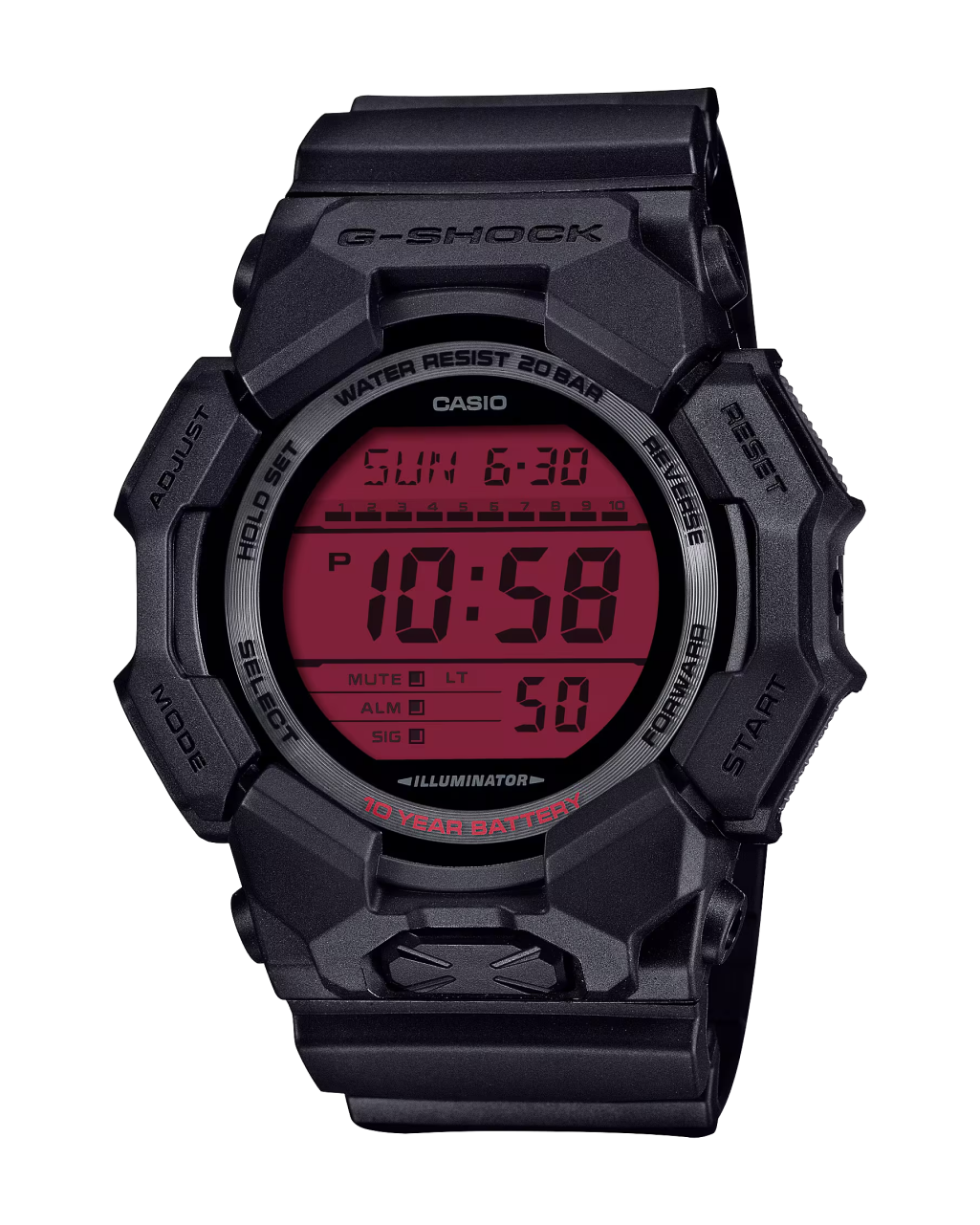 G-Shock GD010BBR-1 | Black Red