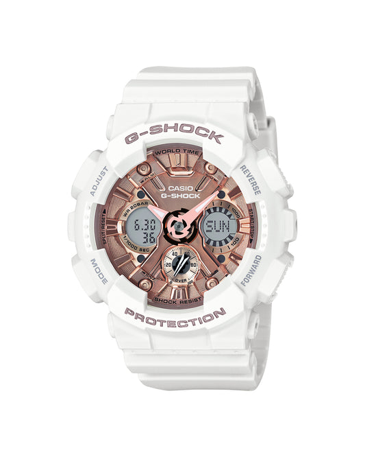 G-Shock GMAS120MF-7A2 Women's Watch | White / Rose Gold